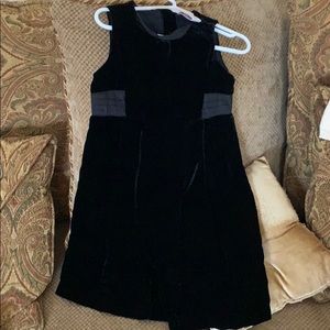 Black dress.  Soft velvet like material.